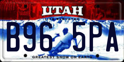 UT license plate B965PA
