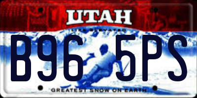 UT license plate B965PS