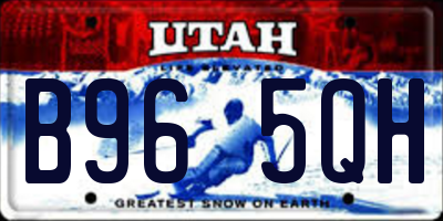 UT license plate B965QH