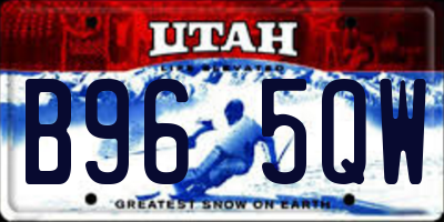 UT license plate B965QW