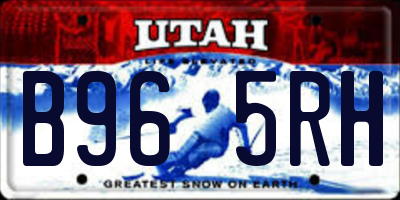 UT license plate B965RH