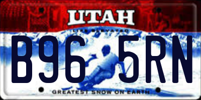 UT license plate B965RN