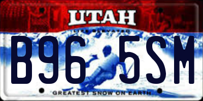 UT license plate B965SM