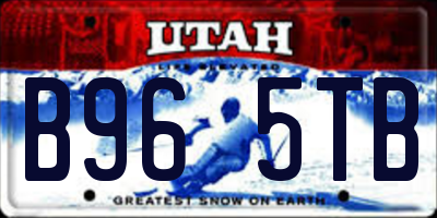 UT license plate B965TB