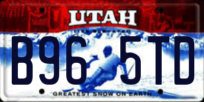 UT license plate B965TD