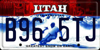 UT license plate B965TJ