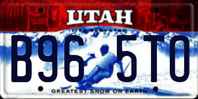 UT license plate B965TO