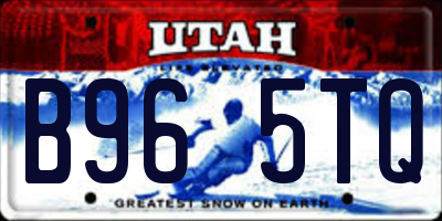 UT license plate B965TQ