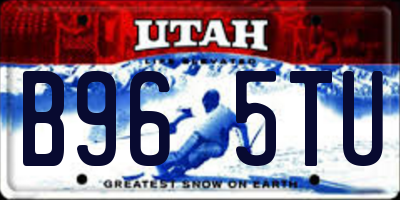 UT license plate B965TU