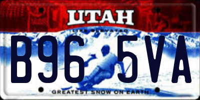 UT license plate B965VA