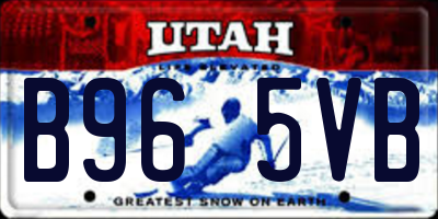 UT license plate B965VB