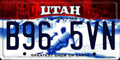 UT license plate B965VN