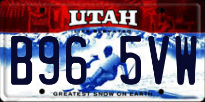 UT license plate B965VW