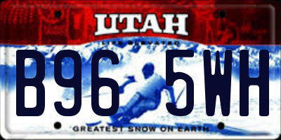 UT license plate B965WH
