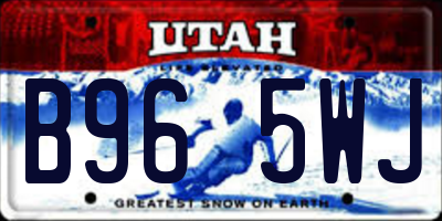 UT license plate B965WJ