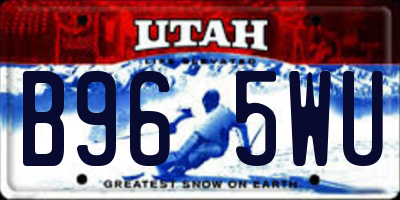 UT license plate B965WU