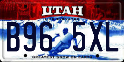 UT license plate B965XL
