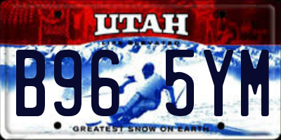UT license plate B965YM