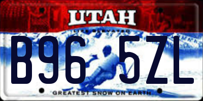 UT license plate B965ZL