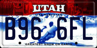 UT license plate B966FL