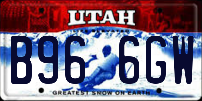 UT license plate B966GW