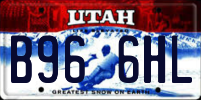 UT license plate B966HL