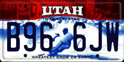 UT license plate B966JW
