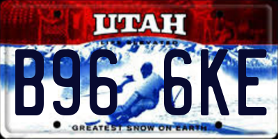 UT license plate B966KE