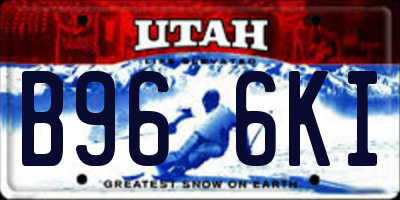 UT license plate B966KI