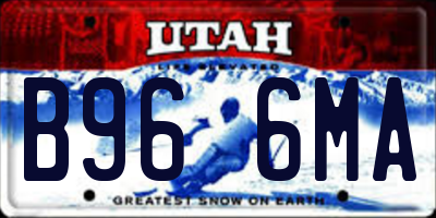 UT license plate B966MA
