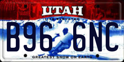 UT license plate B966NC