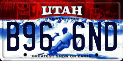 UT license plate B966ND