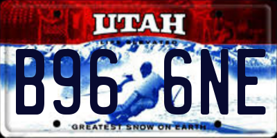UT license plate B966NE