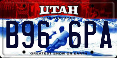 UT license plate B966PA