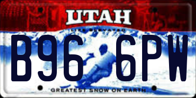 UT license plate B966PW