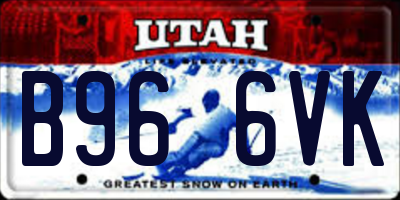 UT license plate B966VK