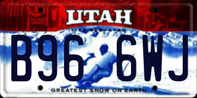 UT license plate B966WJ