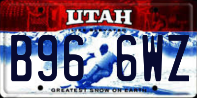 UT license plate B966WZ