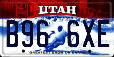 UT license plate B966XE