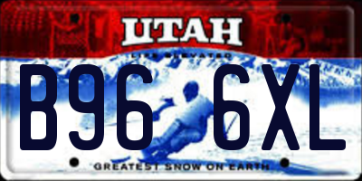 UT license plate B966XL