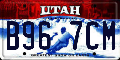 UT license plate B967CM