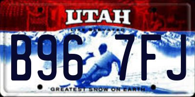 UT license plate B967FJ