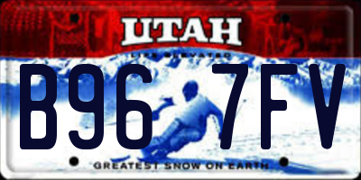UT license plate B967FV