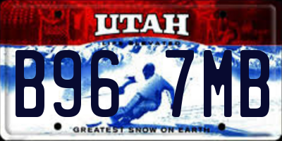 UT license plate B967MB