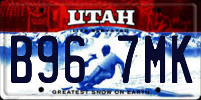 UT license plate B967MK