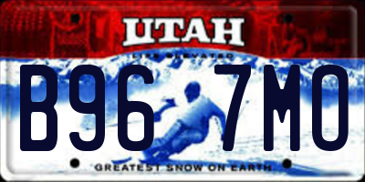 UT license plate B967MO