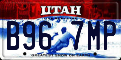 UT license plate B967MP