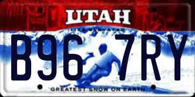 UT license plate B967RY