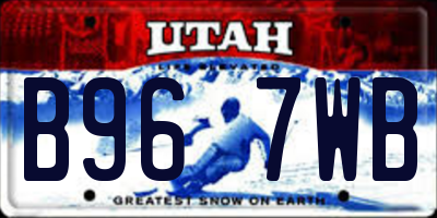 UT license plate B967WB