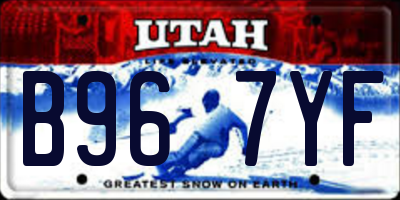 UT license plate B967YF